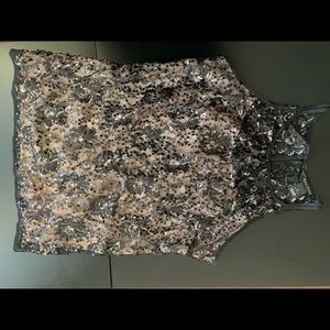 White House Black Market Beaded Sleeveless Blouse